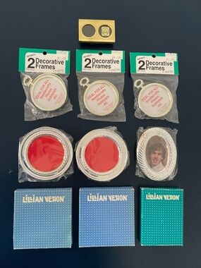 Vintage 10 Miniature Frame Lot | Lillian Vernon Silver Plated Westex Brass NIB